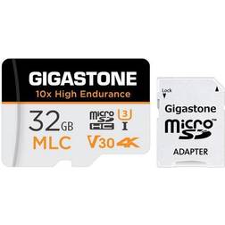 Gigastone [10x High Endurance] Industrial 32GB MLC Micro SD Card, 4K Video Recording, Security Cam, Dash Cam, Surveillance Compatible 95MB/s, U3